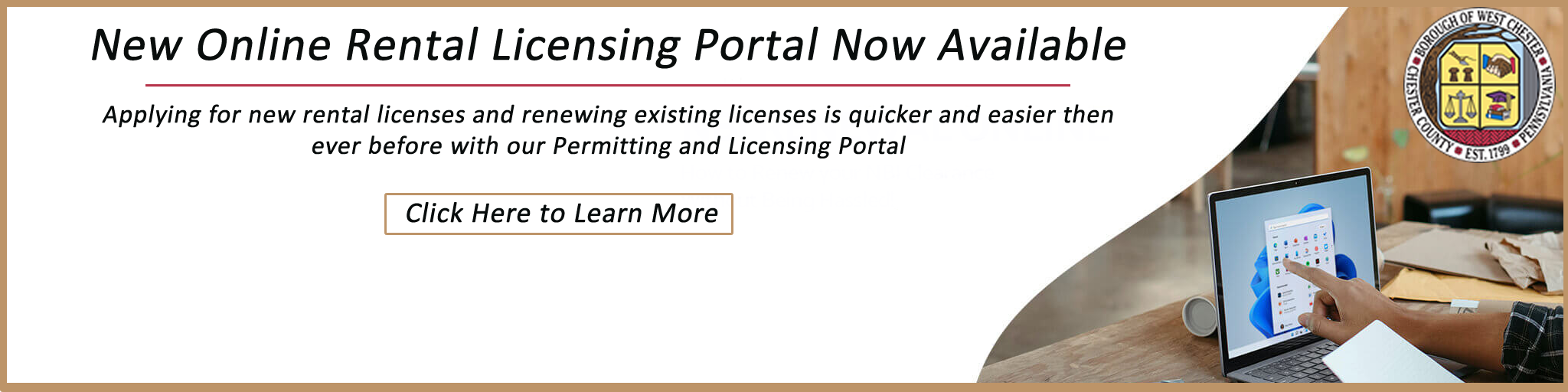 New Online Rental Licensing Portal Available